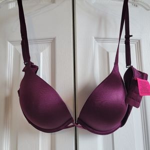 La senza, hello sugar plunge bra, maroon, size 34C